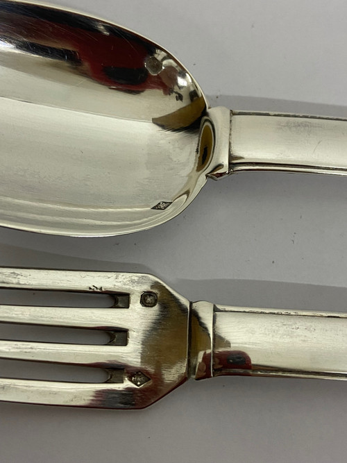 Solid silver christening cutlery