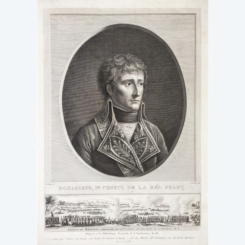 Bonaparte Napoleon Gravur aus dem 19. Jahrhundert aus der Kaiserzeit