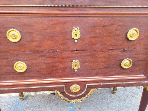 Krieger, Commode En Acajou Estampillée, XIXème Siècle