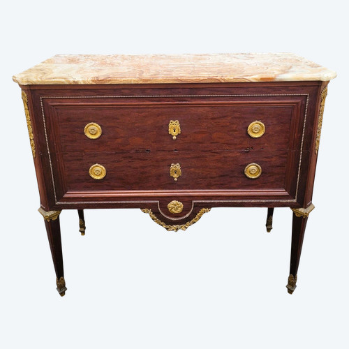 Krieger, Commode En Acajou Estampillée, XIXème Siècle