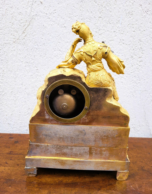 Chinese Gilt Bronze Clock with Bird, 19th Century