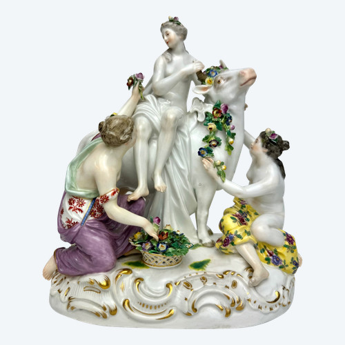 Meissen - Grupe en porcelaine Le enlèvement d'Europe