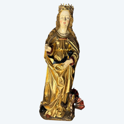 Large sculpture of Saint Margaret - Circa 1500