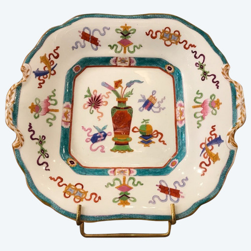 Bellissimo piatto da torta in porcellana inglese di Minton del XIX secolo 
