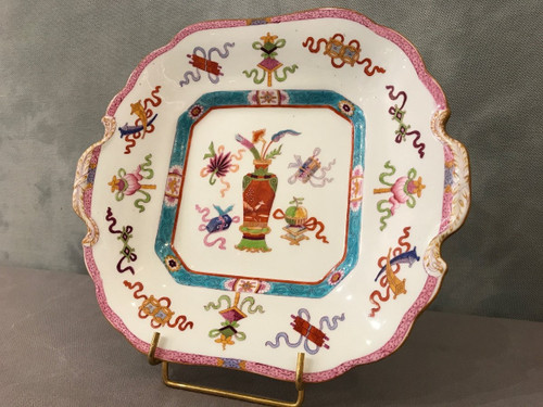 Plat à gâteaux en porcelaine de Minton d'époque 19 ème 