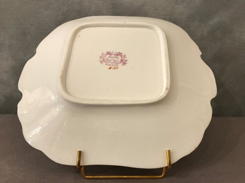Plat à gâteaux en porcelaine de Minton d'époque 19 ème 