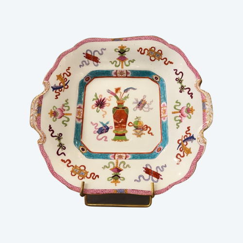Plat à gâteaux en porcelaine de Minton d'époque 19 ème 
