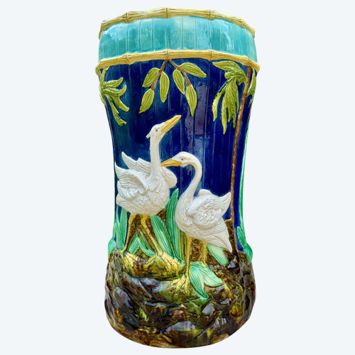 Grand Vase Barbotine Art Nouveau 