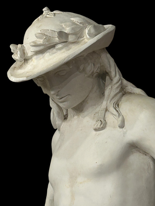 David D'après Donatello Important 20th Century Plaster Sculpture H 145 Cm