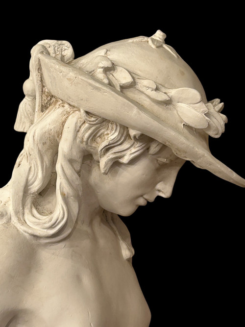 David D'après Donatello Important 20th Century Plaster Sculpture H 145 Cm