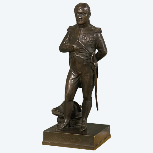 Auguste Jean Barré ( 1811-1896) Der Kaiser Napoleon I. Bonaparte - Bronze H 29 Cm