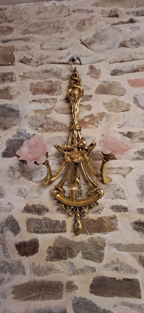 Paire d appliques laiton massif  81 x 49