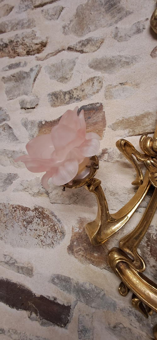 Paire d appliques laiton massif  81 x 49