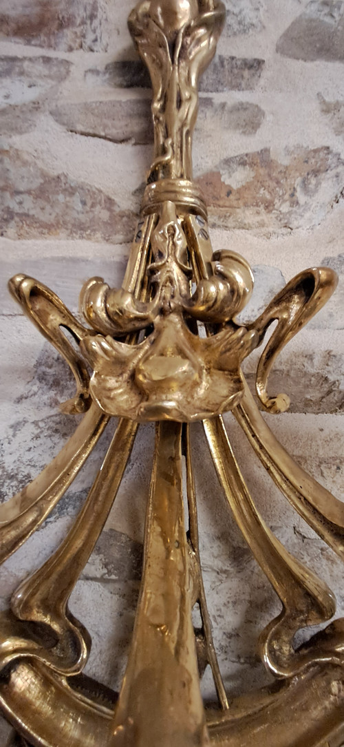 Paire d appliques laiton massif  81 x 49