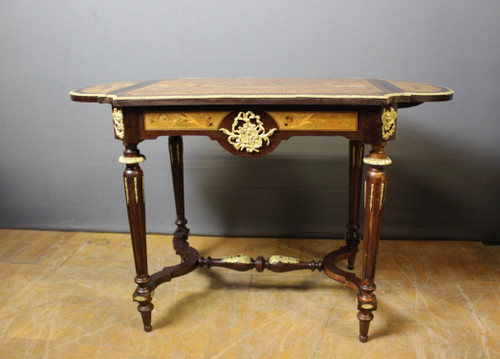 Table De Milieu Napoléon III En Marqueterie Vers 1880