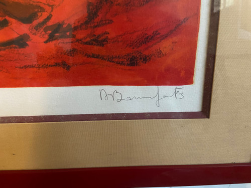 "Feu et Flammes" Litografia di Alain Bonnefoit.