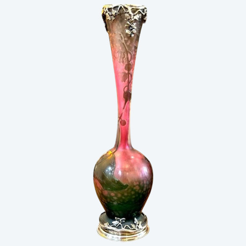 Vaso d'argento Daum Nancy Art Nouveau "Au Muguet