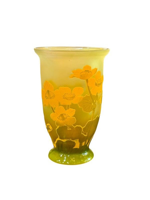 Emile Gallé Art Nouveau "Renoncules des Prés" vase