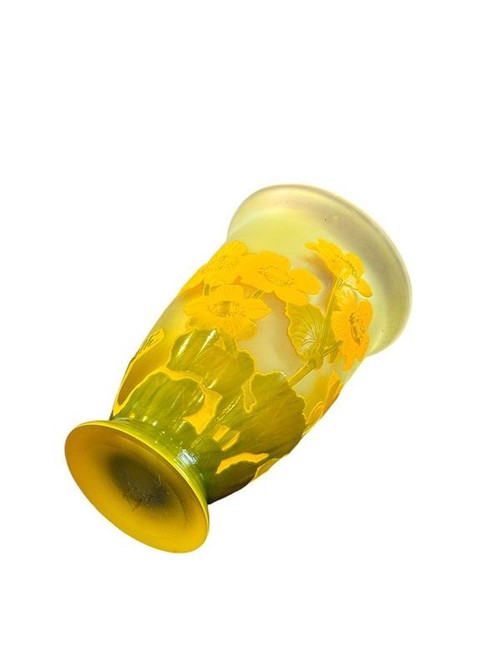 Emile Gallé Art Nouveau "Renoncules des Prés" vase