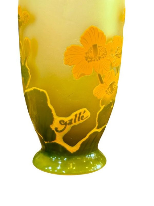 Emile Gallé Art Nouveau "Renoncules des Prés" vase