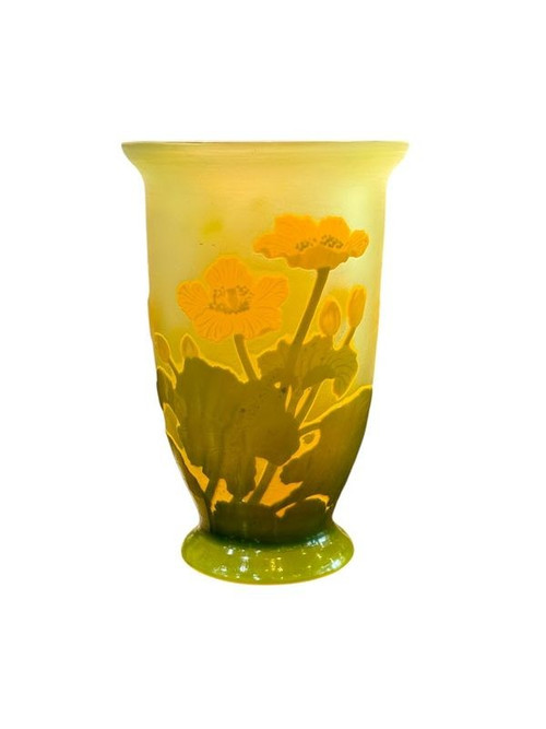 Emile Gallé Art Nouveau "Renoncules des Prés" vase
