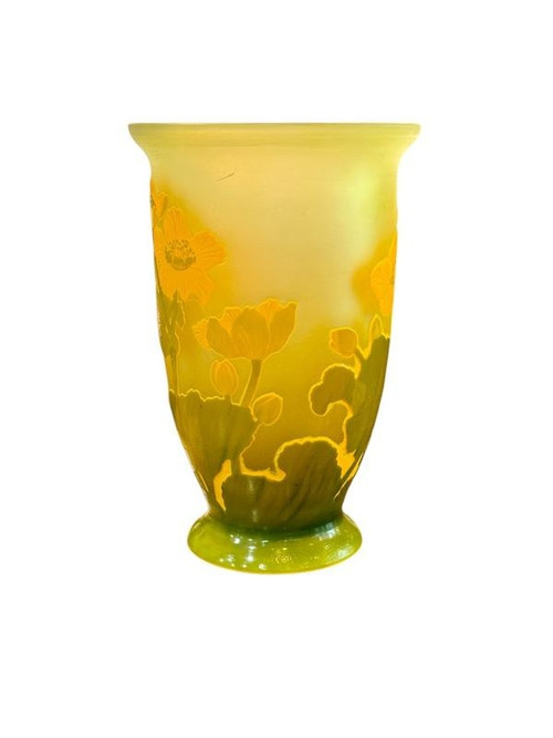 Emile Gallé Art Nouveau "Renoncules des Prés" vase