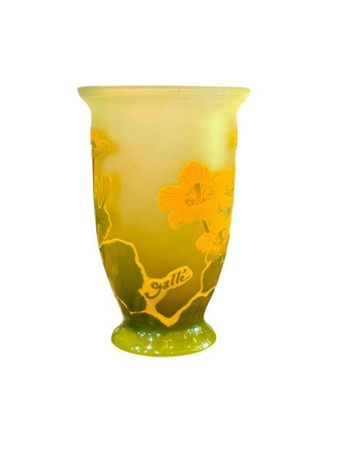 Emile Gallé Art Nouveau "Renoncules des Prés" vase