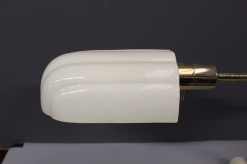 Italienische Schreibtischlampe aus vergoldetem Metall um 1980