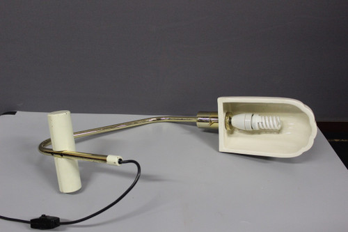 Italienische Schreibtischlampe aus vergoldetem Metall um 1980