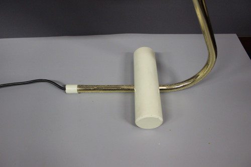 Italienische Schreibtischlampe aus vergoldetem Metall um 1980