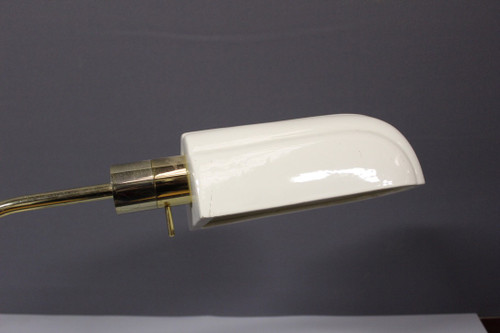 Italienische Schreibtischlampe aus vergoldetem Metall um 1980