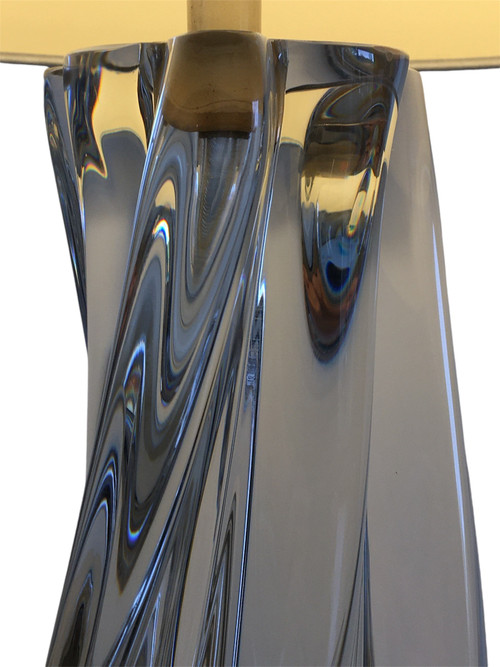 Modernist lamp in Sèvres crystal, Work from the 1960s