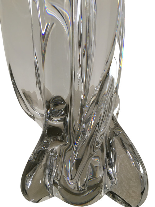 Modernist lamp in Sèvres crystal, Work from the 1960s