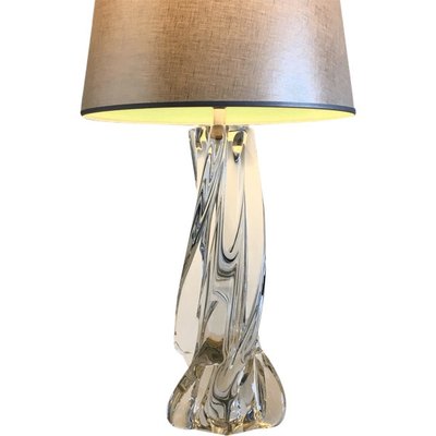 Modernist lamp in Sèvres crystal, Work from the 1960s