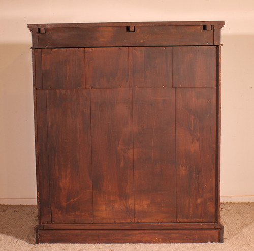 Open Bookcase In Burl Walnut Circa 1820