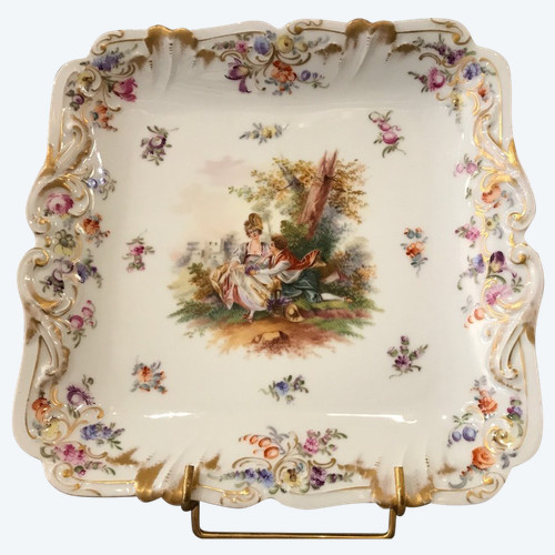19th century English porcelain cake dish by "Derby".