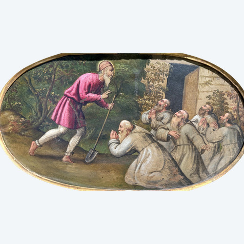 Saint Fiacre al lavoro - XVIII secolo