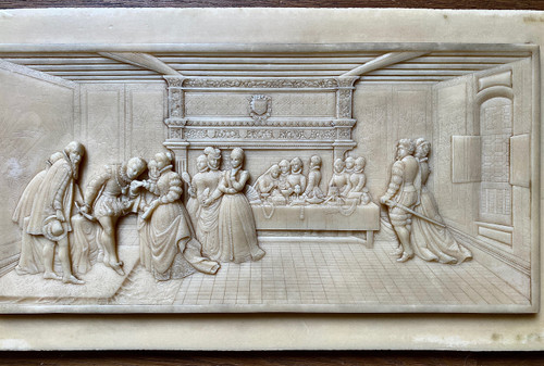 Bas Relief Historique Issue De La Fontaine Pétrifiante De Saint Nectaire
