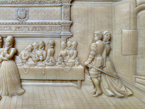 Bas Relief Historique Issue De La Fontaine Pétrifiante De Saint Nectaire