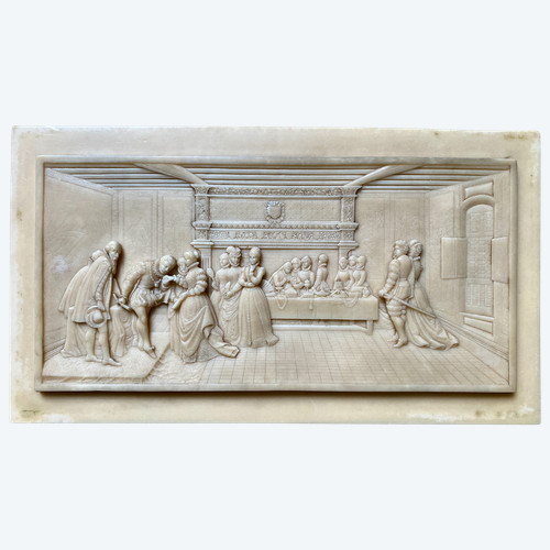 Bas Relief Historique Issue De La Fontaine Pétrifiante De Saint Nectaire
