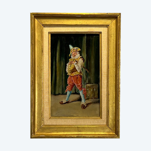ÖL AUF HOLZPLATTE "GENTILHOMME AU TAMBOURG "NACH ERNEST MEISSONIER