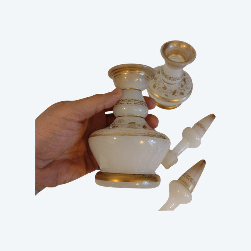 Pair De Flacons - Opaline - Charles X - V. 1830.