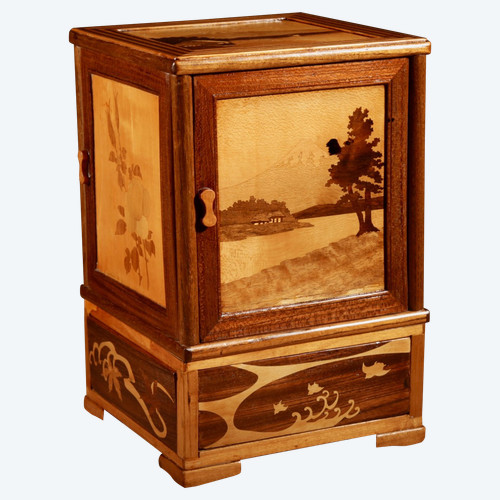 Interessante dispenser di sigari giapponese in stile Art Déco.