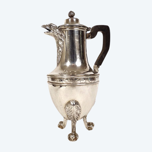 Louis XVI coffee pot Silver Fermiers Généraux Paris 18th century eagle