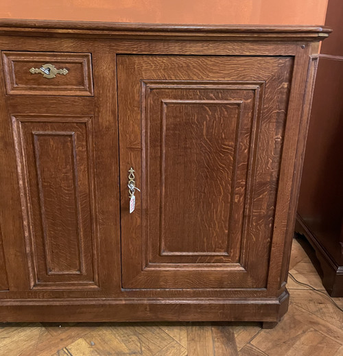 Grand Buffet En Chêne Deux Portes - 19° Siècle
