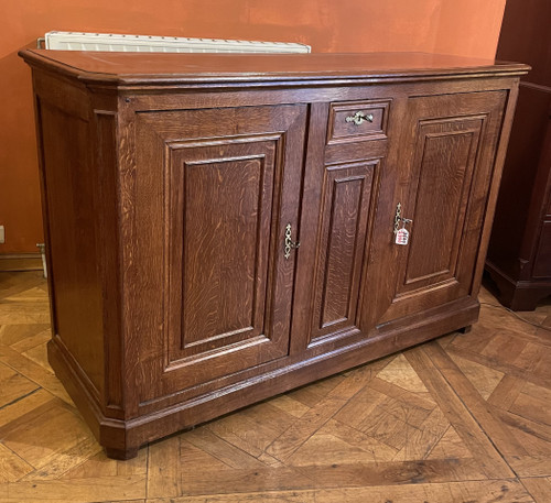 Grand Buffet En Chêne Deux Portes - 19° Siècle