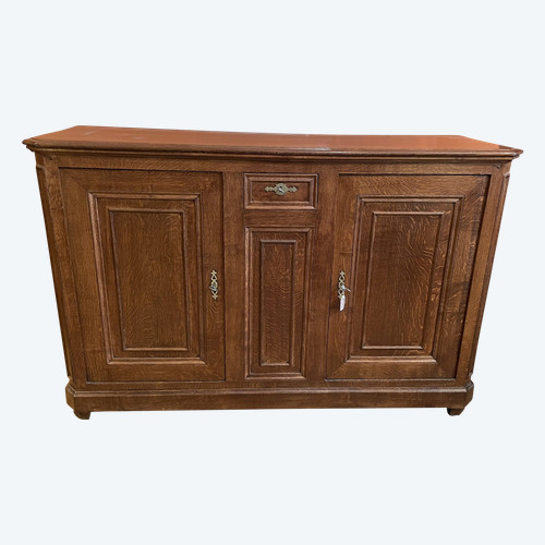 Grand Buffet En Chêne Deux Portes - 19° Siècle