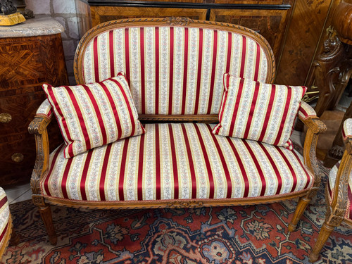 SALON CINQ PIECES DE STYLE LOUIS XVI
