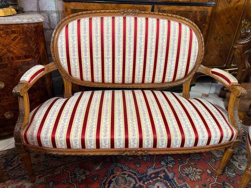 SALON CINQ PIECES DE STYLE LOUIS XVI