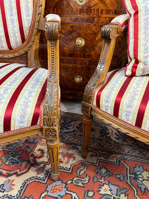 SALON CINQ PIECES DE STYLE LOUIS XVI